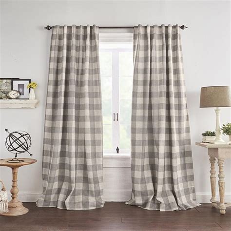 buffalo check gray curtains|buffalo checkered curtains.